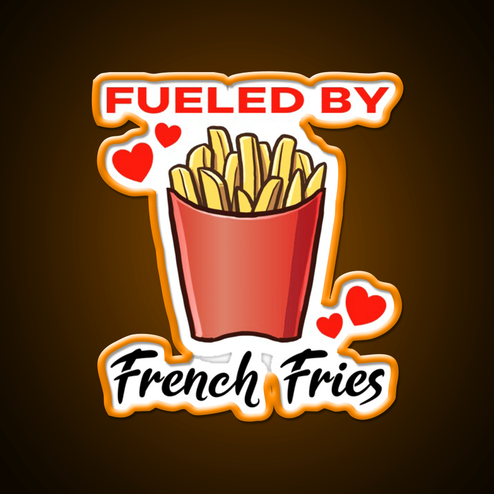 Fueled By French Fries Fast Food Led Neon Sign For Burger Place Rgb Color - Shineneon
