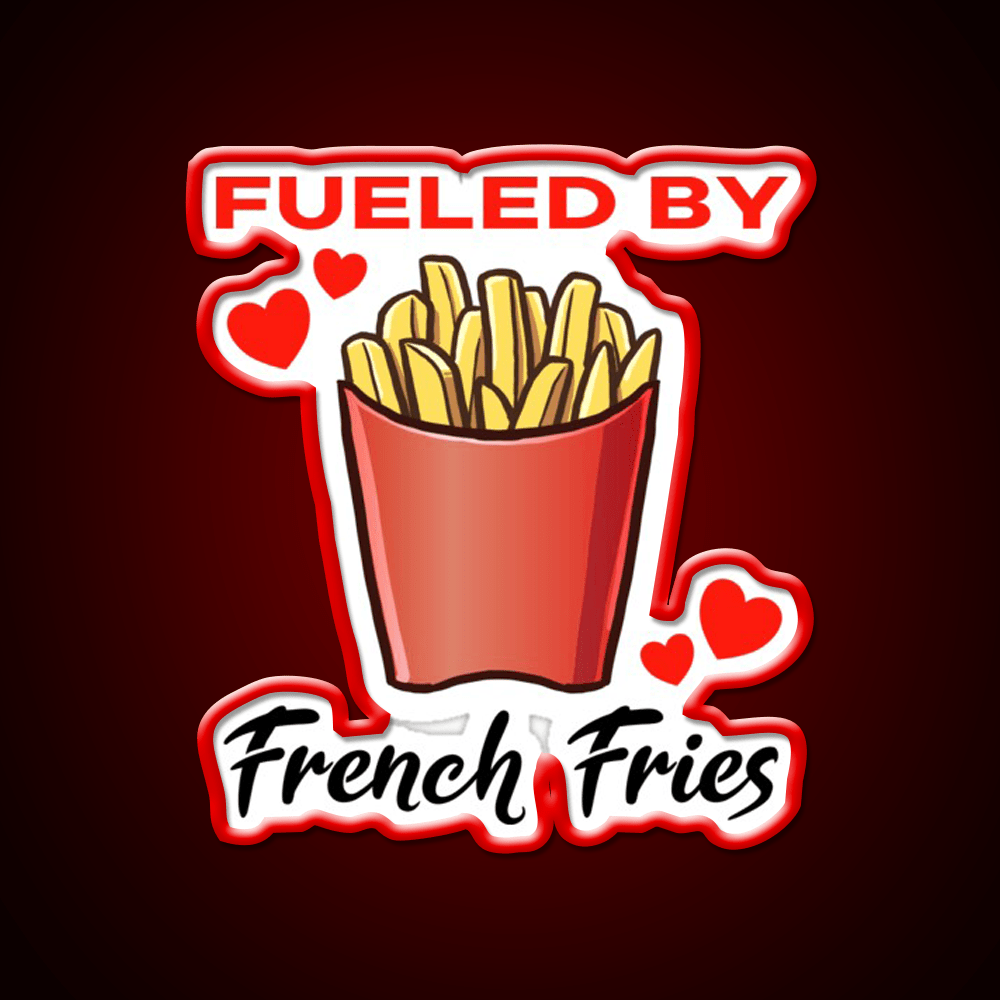 Fueled By French Fries Fast Food Led Neon Sign For Burger Place Rgb Color - Shineneon