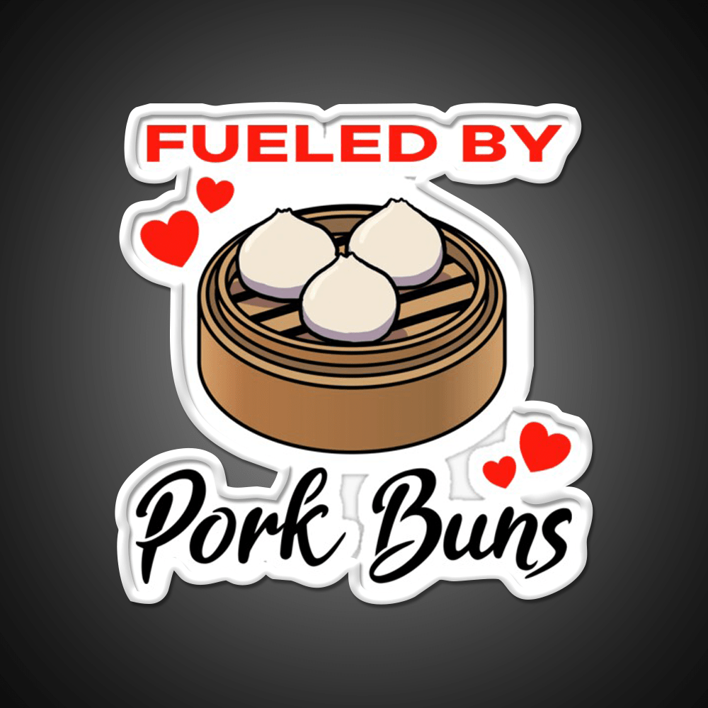 Fueled By Pork Buns Led Neon Sign Chinese Food Rgb Color - Shineneon
