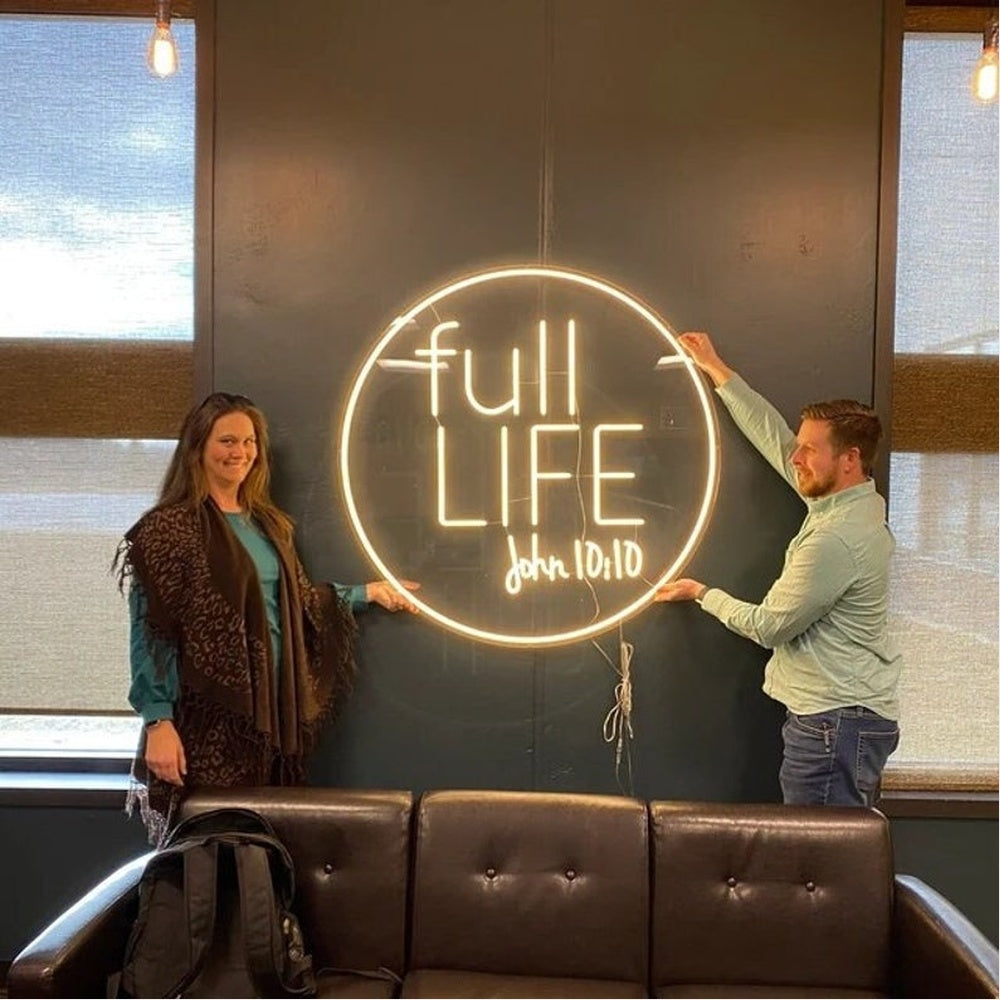 Full Life With Logo 3D Frontlit Channel Letters Led Light Sign