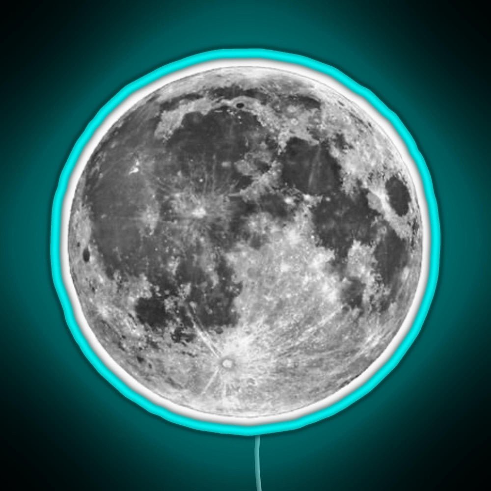Full Moon Sticker Rgb Neon Sign - Shineneon