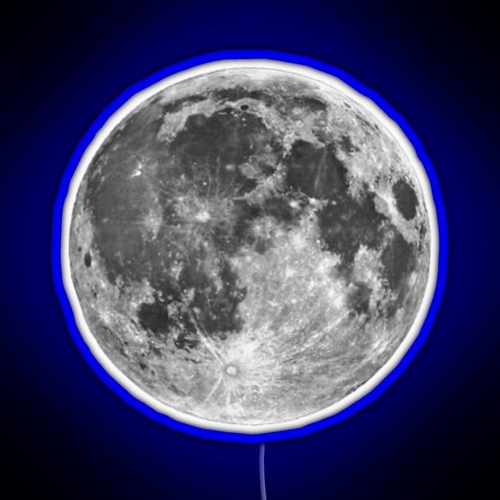 Full Moon Sticker Rgb Neon Sign - Shineneon