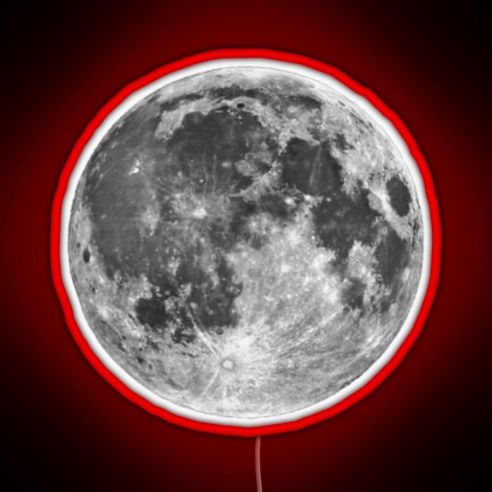 Full Moon Sticker Rgb Neon Sign - Shineneon