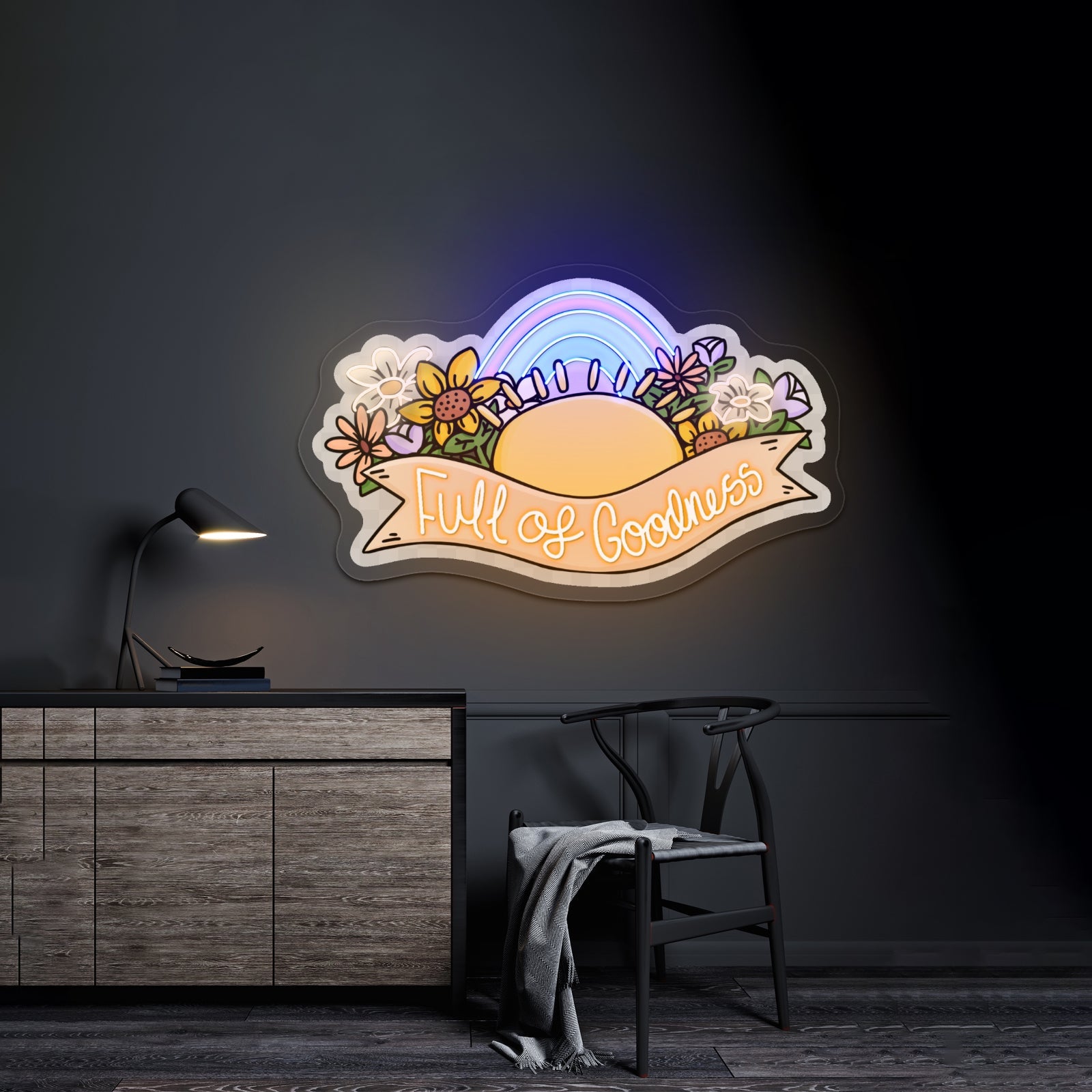 Full Of Goodness Personalized Light Up Signs - Shineneon