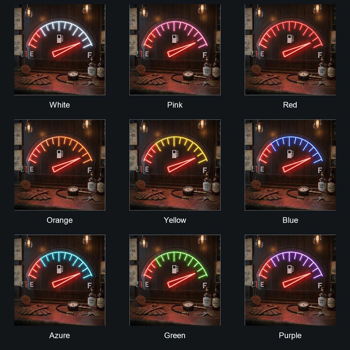 Full Tank Fuel Gauge LED Neon Sign - Shineneon