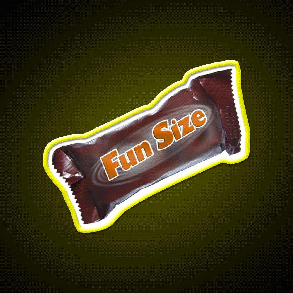 Fun Size Snack Food Led Neon Sign Rgb Color - Custom LED neon sign front view