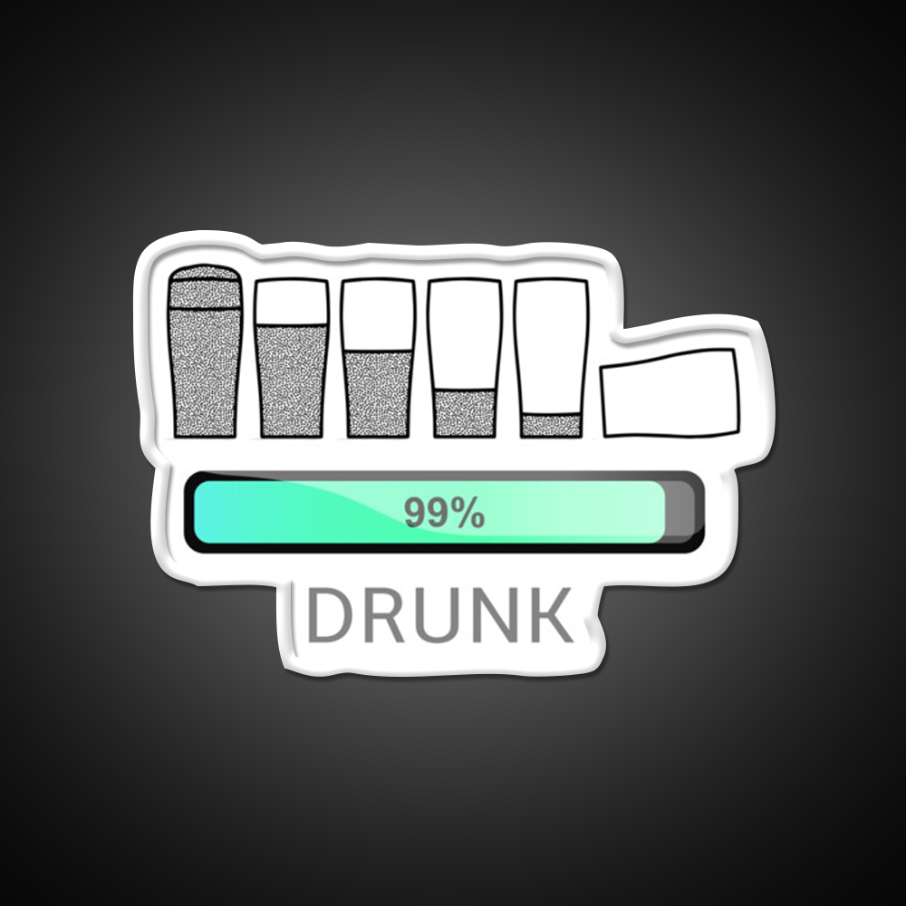Funny 99 Persent Drunk Man Cave Bar Led Neon Sign Rgb Color - LED neon sign view 11
