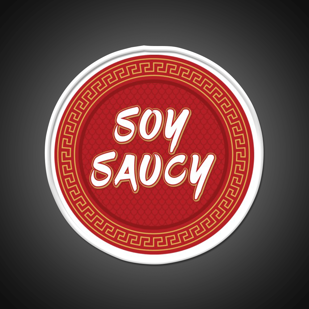 Funny Asian Food Soy Sauce Soy Saucy Led Neon Sign Chinese Food Rgb Color - Shineneon