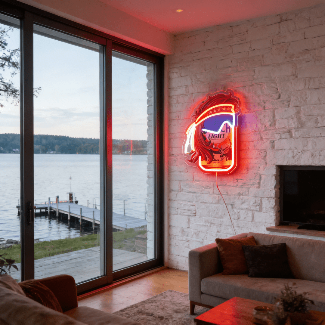 Funny Beer Can USB LED Neon Sign Beer Can Mullet Style Light for Bar Garage Party - Shineneon