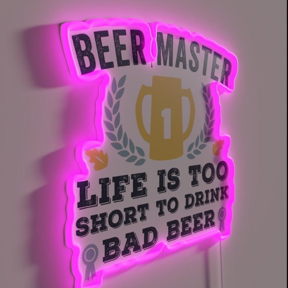 Funny Beer Master For Drinking Beer Lover Rgb Led Neon Sign - Shineneon
