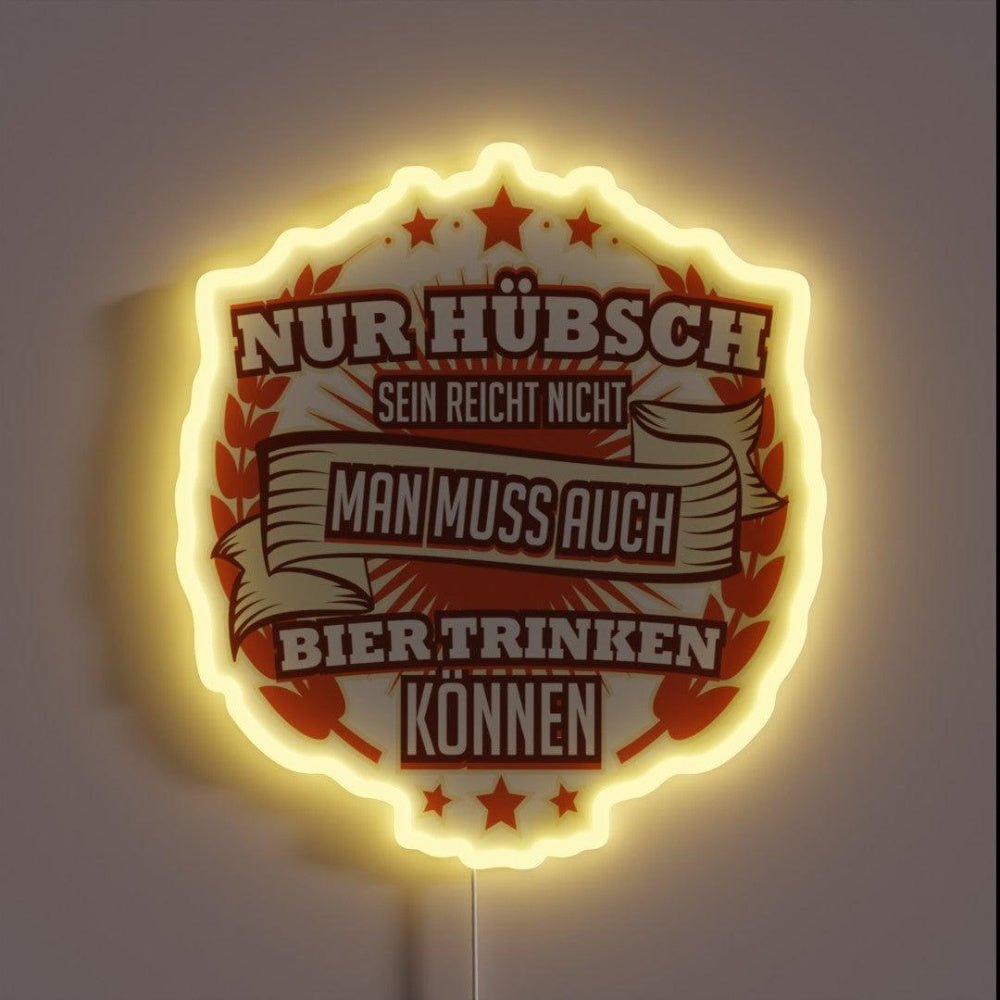 Funny Beer Sayings Oktoberfest Beer Pong Gift Rgb Led Neon Sign - Shineneon