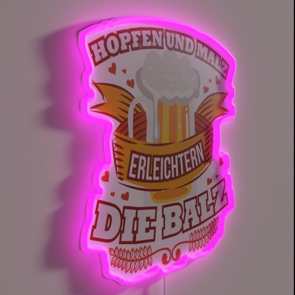 Funny Beer Sayings Oktoberfest The Balz Gift Rgb Led Neon Sign - Shineneon