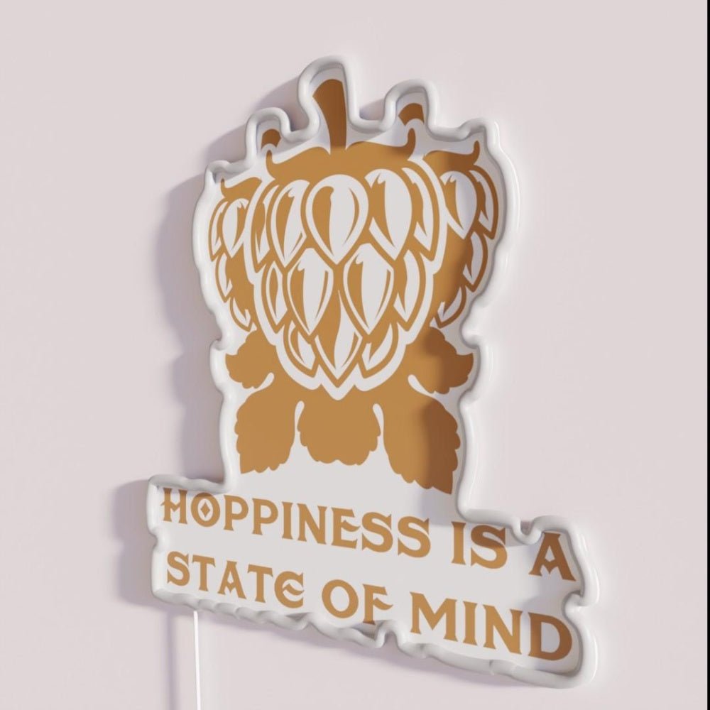 Funny Craft Beer Hoppiness Is A State Of Mind Rgb Led Neon Sign - Shineneon