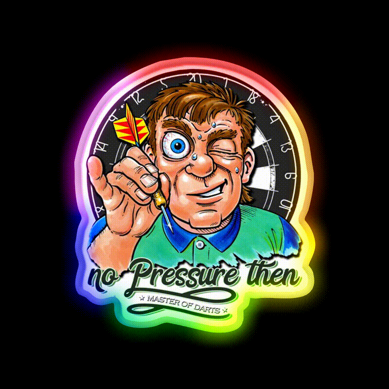 Funny Darts Player Beer Bar Decor Led Neon Sign Rgb Color