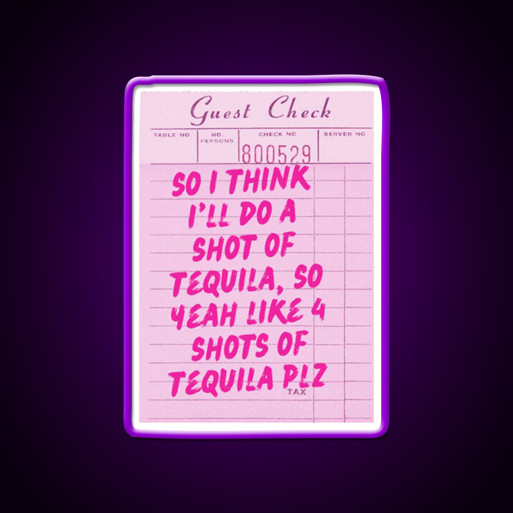 Funny Drinking Quote One More Shot Of Tequila Party Drink Tequila Led Neon Sign Rgb Color - Shineneon