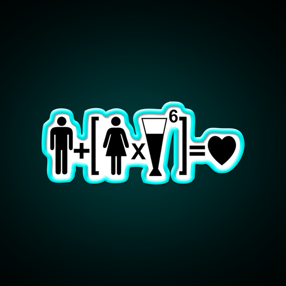 Funny Drinking Relationship Man Cave Bar Led Neon Sign Rgb Color - Size and dimension reference