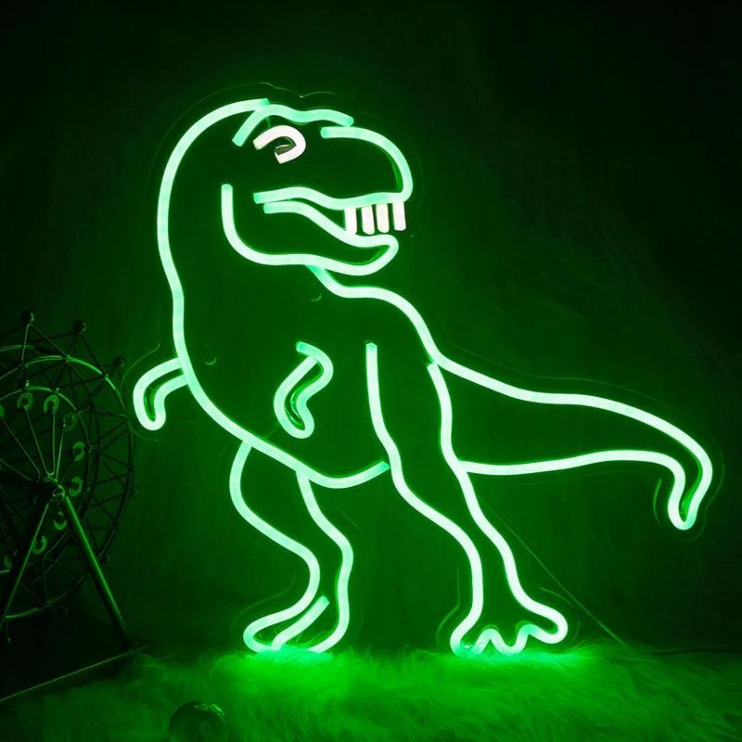 Funny Green Cartoon Dinosaur Led Neon Sign For Kids Room Theme Decor - Shineneon