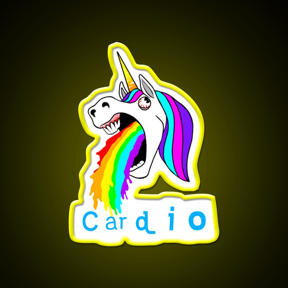 Funny Gym Humor I Hate Cardio Gym Fitness Led Neon Sign Rgb Color