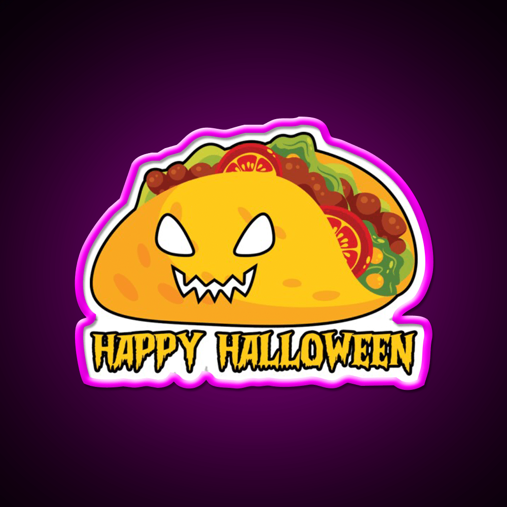 Funny Halloween Costume Taco Led Neon Sign Mexican Food Sign Rgb Color - Shineneon