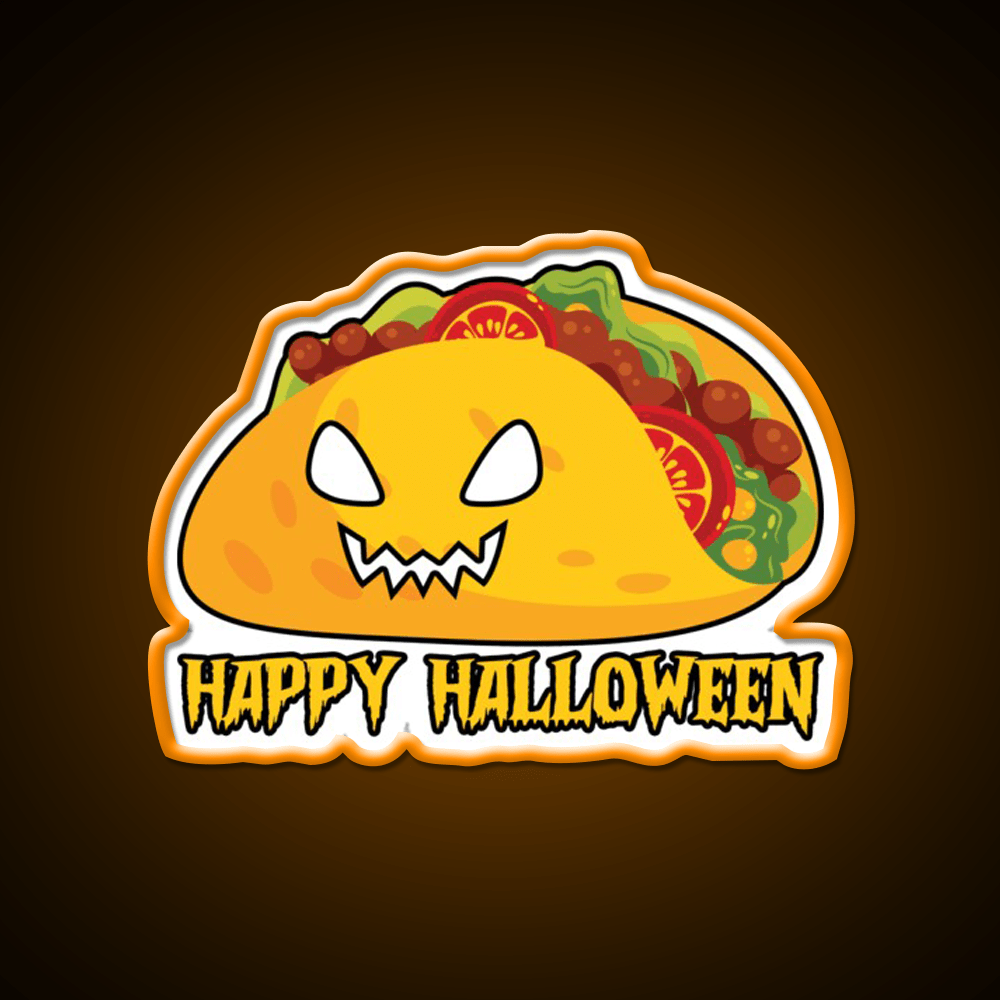 Funny Halloween Costume Taco Led Neon Sign Mexican Food Sign Rgb Color - Shineneon