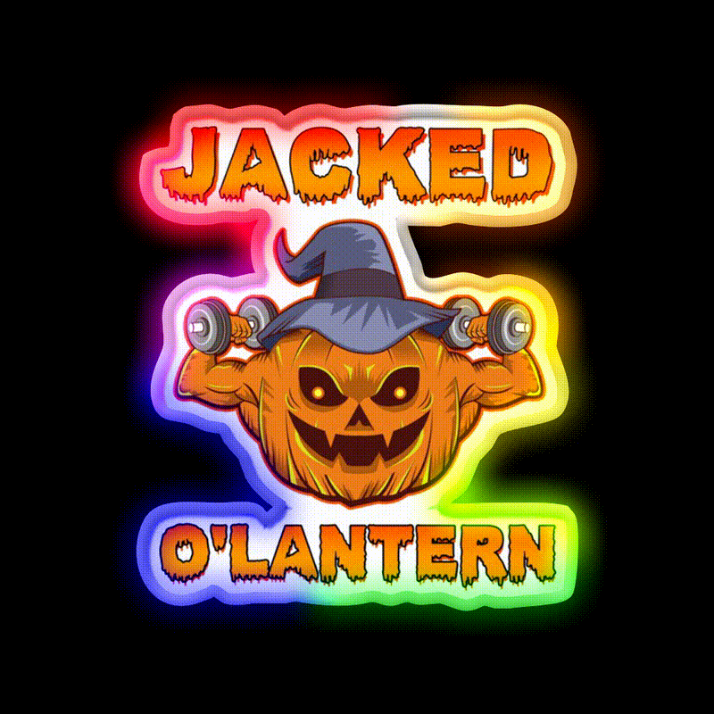 Funny Halloween Workout Sign Gym Sign Gym Fitness Led Neon Sign Rgb Color