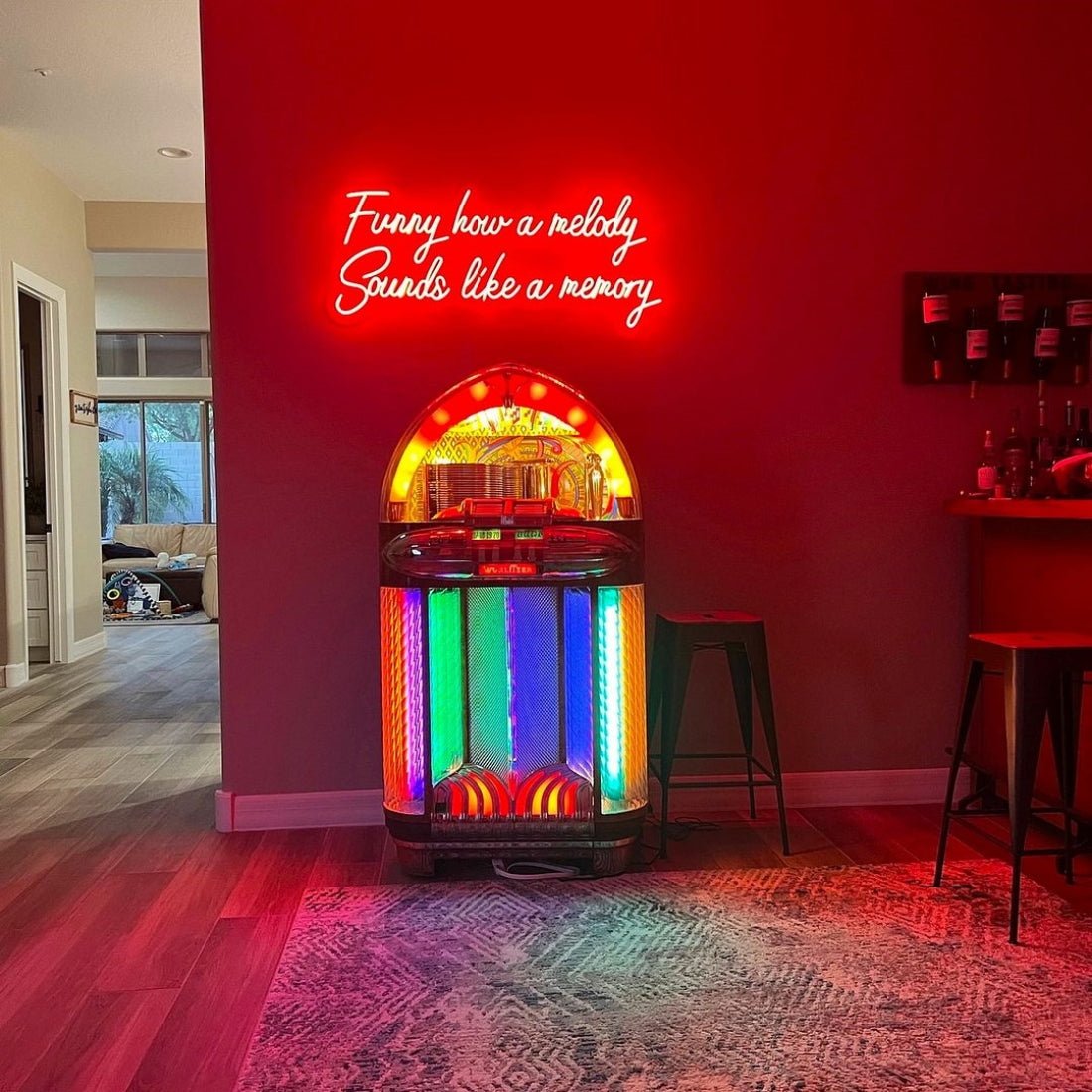 Funny How A Melody Sounds Like A Memory Led Sign Business Neon Sign - Shineneon