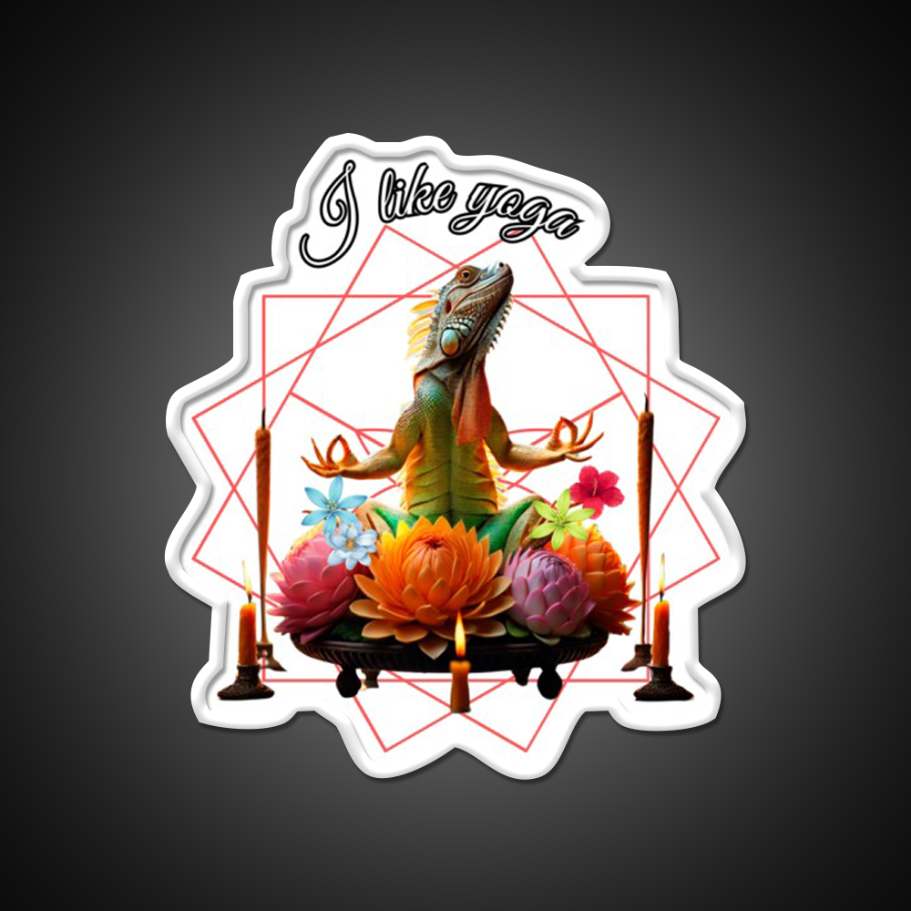 Funny Iguana Kundalini Yoga Led Neon Sign Rgb Color