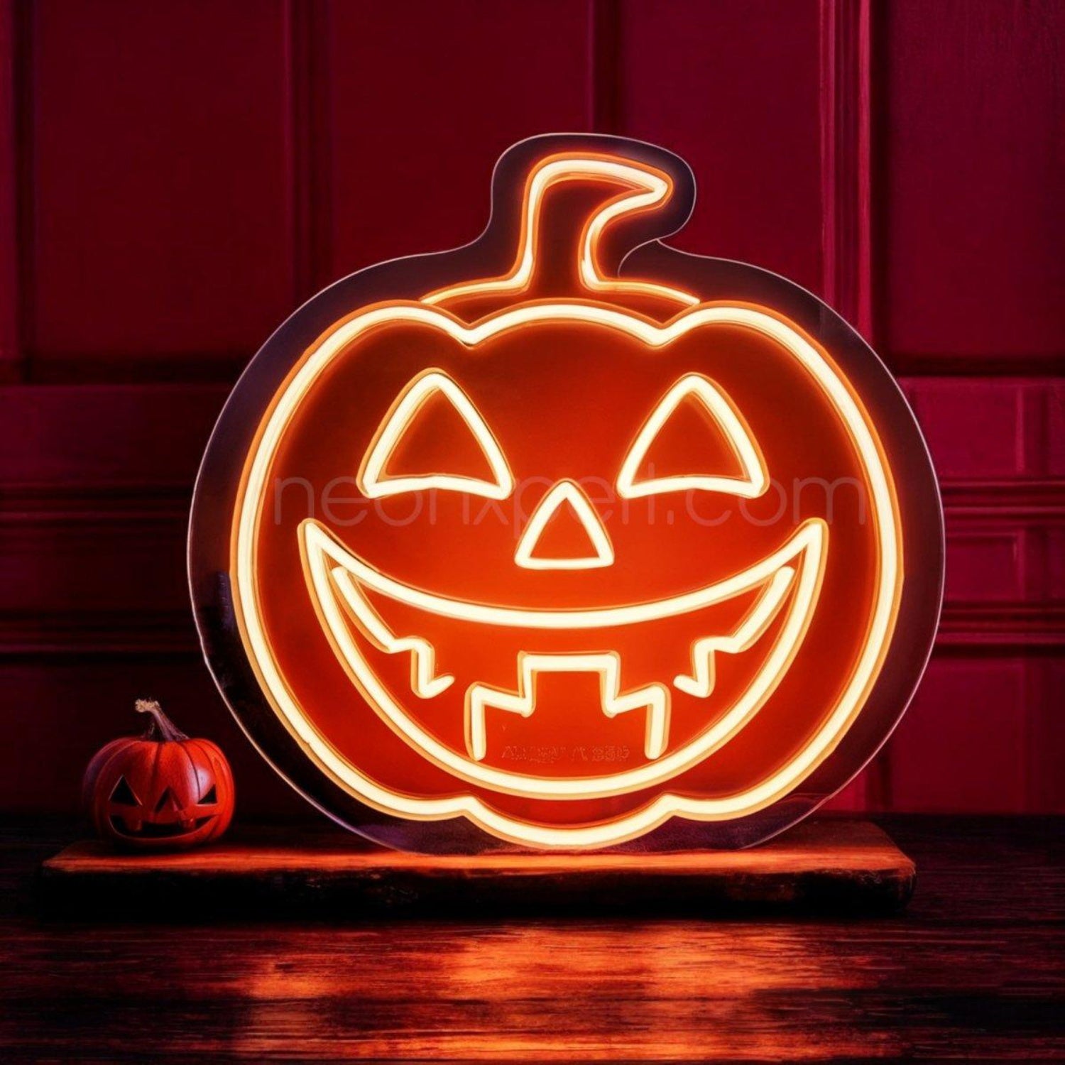 Funny Jack-O-Lantern Led Neon Sign Orange-Red Halloween Home Decor | Shineneon
