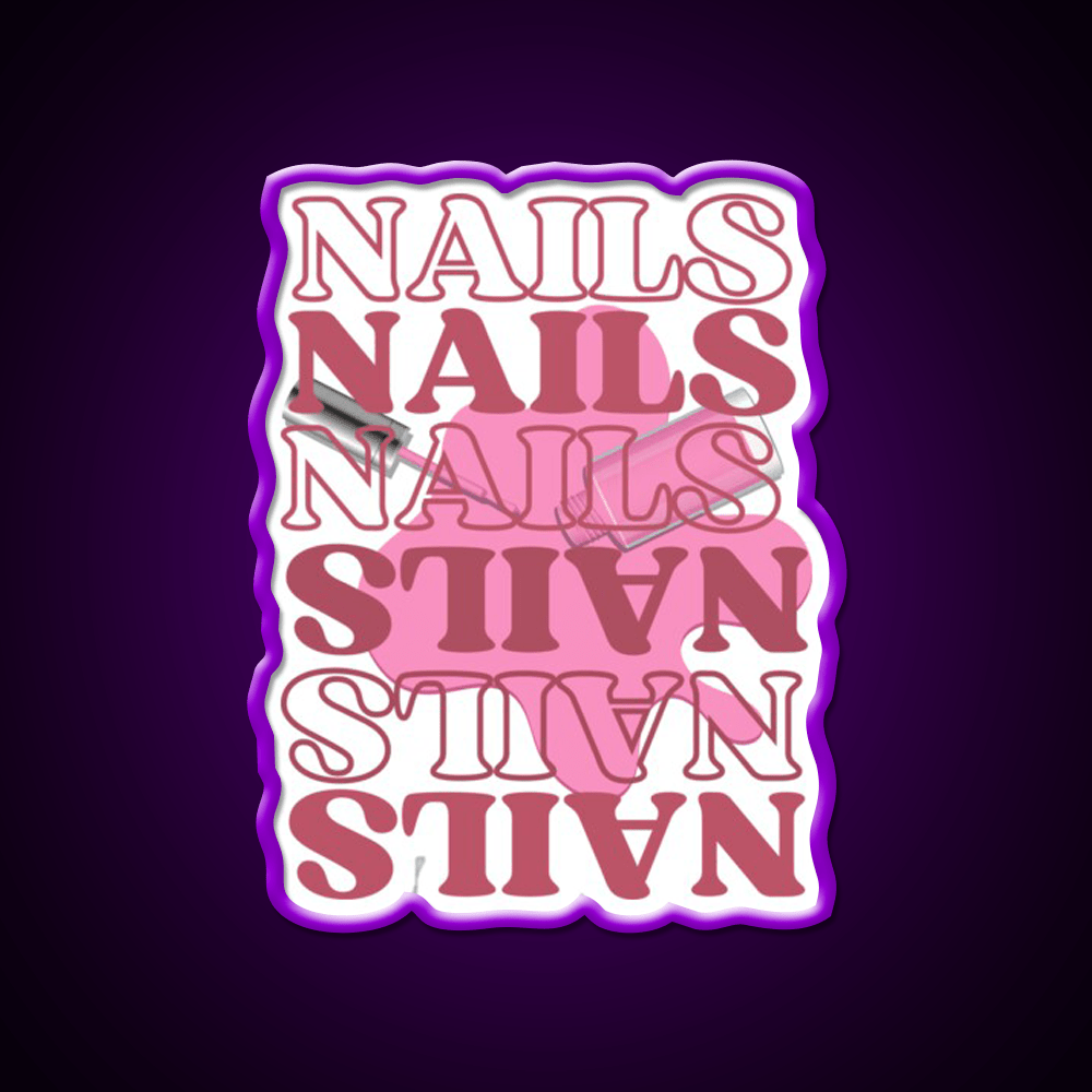 Funny Pink Nails For Nail Artists Nail Salon Led Neon Sign Rgb Color - Shineneon