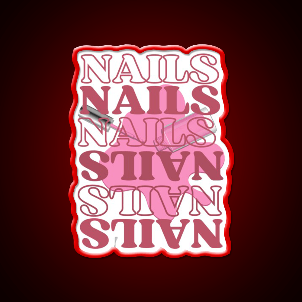 Funny Pink Nails For Nail Artists Nail Salon Led Neon Sign Rgb Color - Shineneon