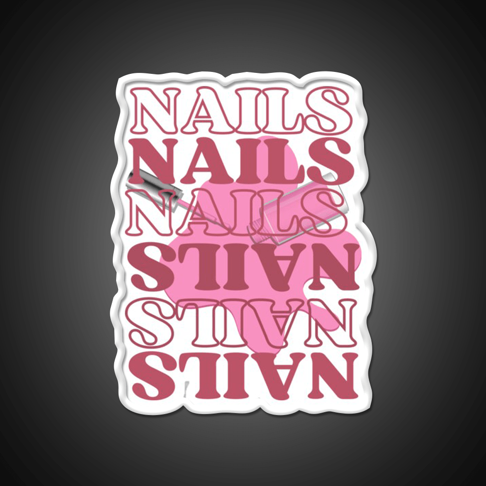 Funny Pink Nails For Nail Artists Nail Salon Led Neon Sign Rgb Color - Shineneon