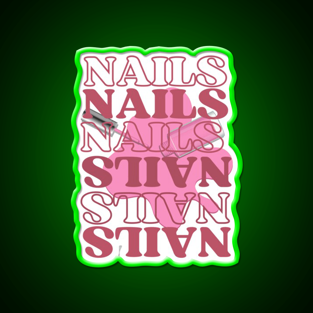 Funny Pink Nails For Nail Artists Nail Salon Led Neon Sign Rgb Color - Shineneon