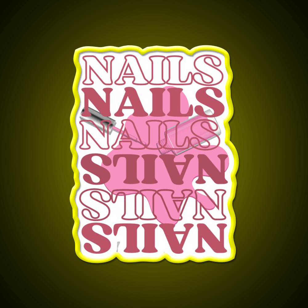 Funny Pink Nails For Nail Artists Nail Salon Led Neon Sign Rgb Color - Shineneon