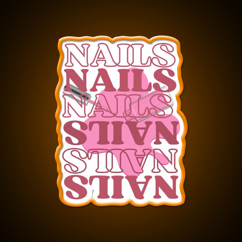 Funny Pink Nails For Nail Artists Nail Salon Led Neon Sign Rgb Color - Shineneon