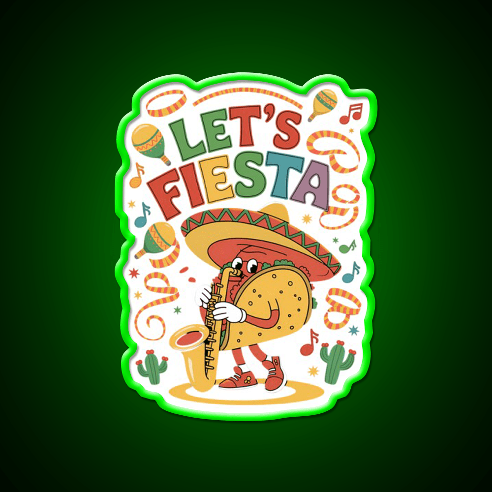 Funny Taco Led Neon Sign Mexican Food Sign Kitchen Wall Art Rgb Color - Shineneon