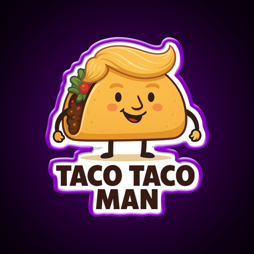 Funny Taco Man Taco Led Neon Sign Mexican Food Sign Rgb Color - Shineneon