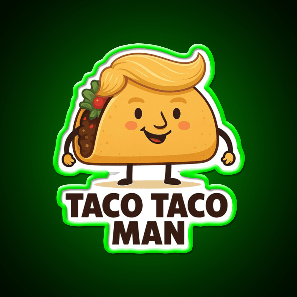 Funny Taco Man Taco Led Neon Sign Mexican Food Sign Rgb Color - Shineneon