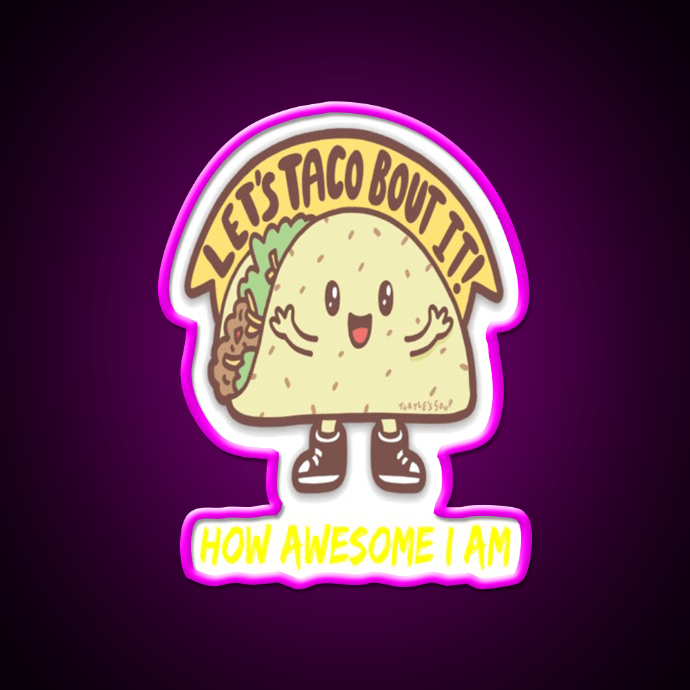 Funny Taco Taco Led Neon Sign Mexican Food Sign Rgb Color - Shineneon