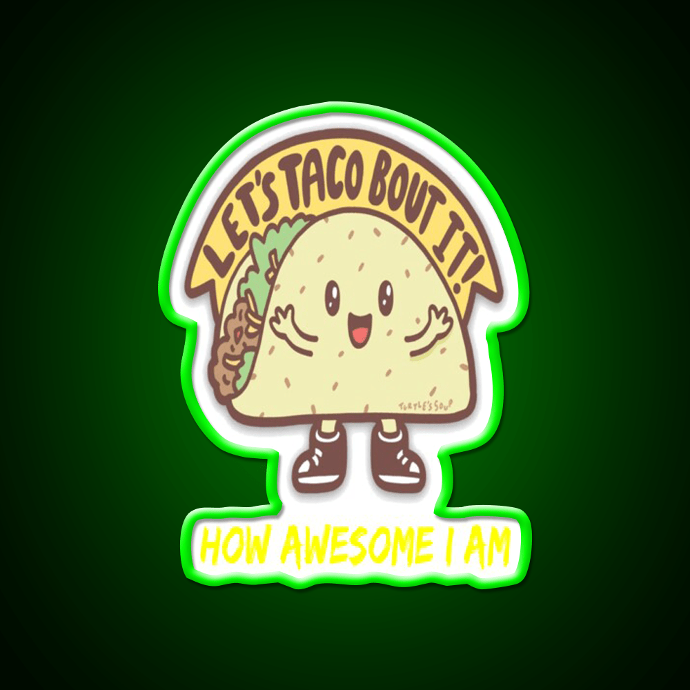 Funny Taco Taco Led Neon Sign Mexican Food Sign Rgb Color - Shineneon