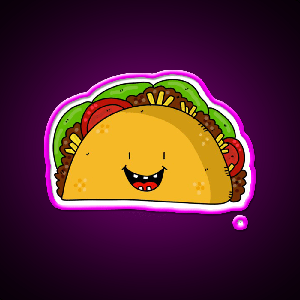 Funny Tacos Fast Food Led Neon Sign For Burger Place Rgb Color - Shineneon