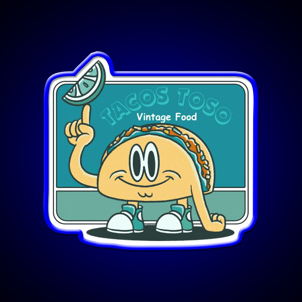 Funny Tacos Vintage Food Taco Led Neon Sign Mexican Food Sign Rgb Color - Shineneon