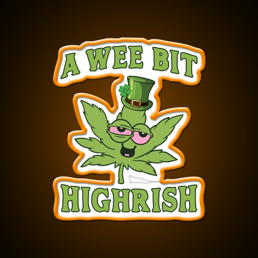 Funny Weed Stoner 420 St Patricks Day Green Leaf Led Neon Sign Rgb Color - Shineneon