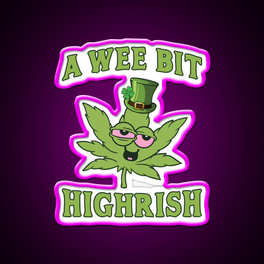 Funny Weed Stoner 420 St Patricks Day Green Leaf Led Neon Sign Rgb Color - Shineneon