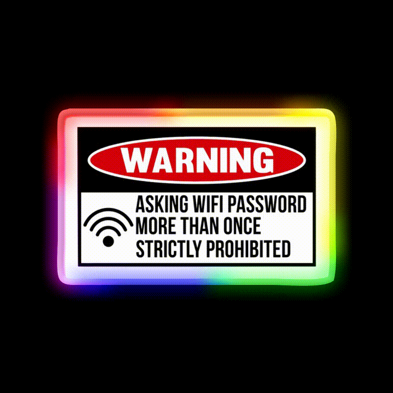 Funny Wifi Man Cave Bar Led Neon Sign Rgb Color