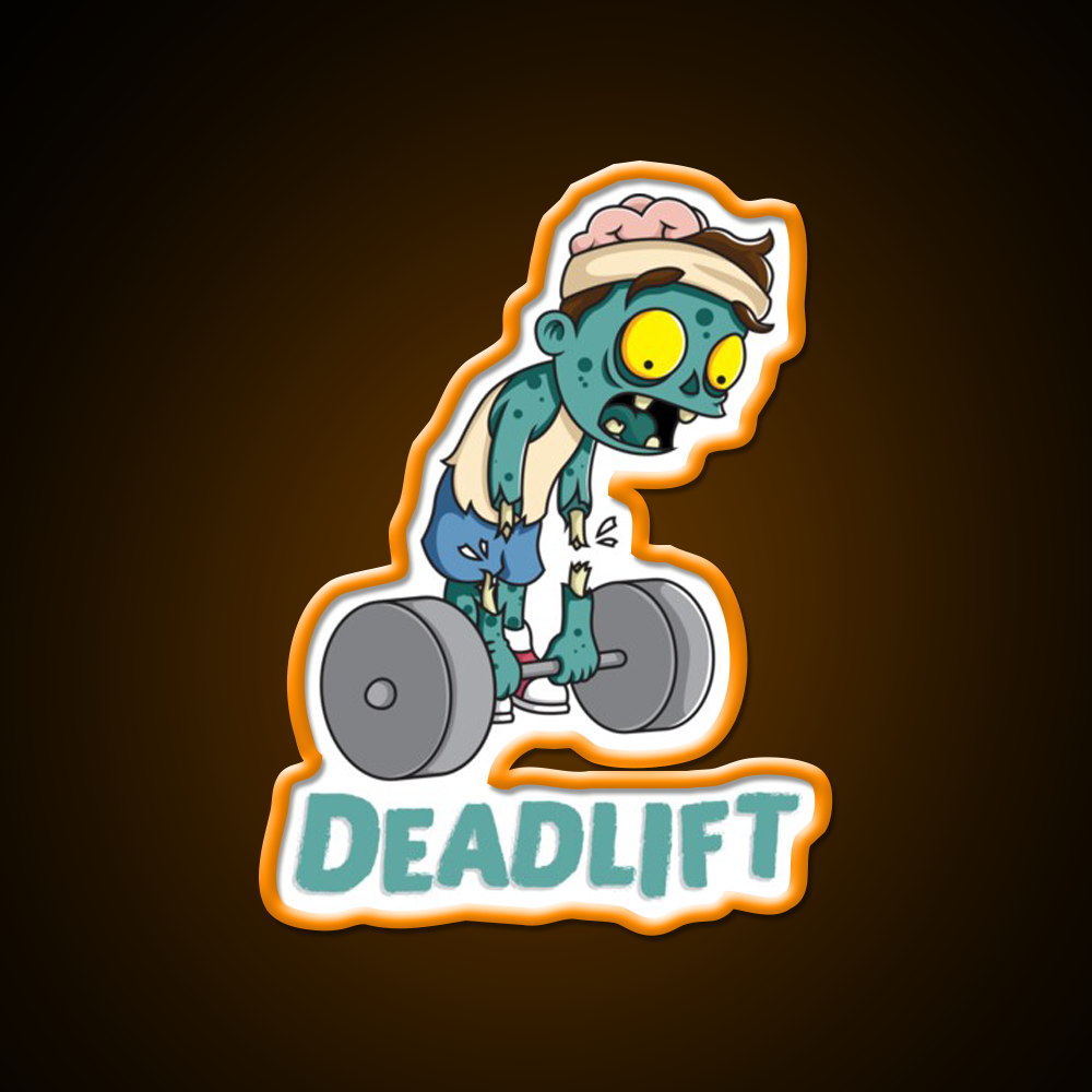 Funny Workout Zombie Deadlift Gym Fitness Led Neon Sign Rgb Color