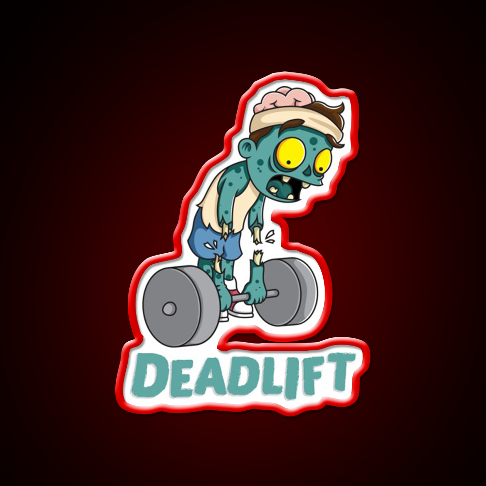 Funny Workout Zombie Deadlift Gym Fitness Led Neon Sign Rgb Color
