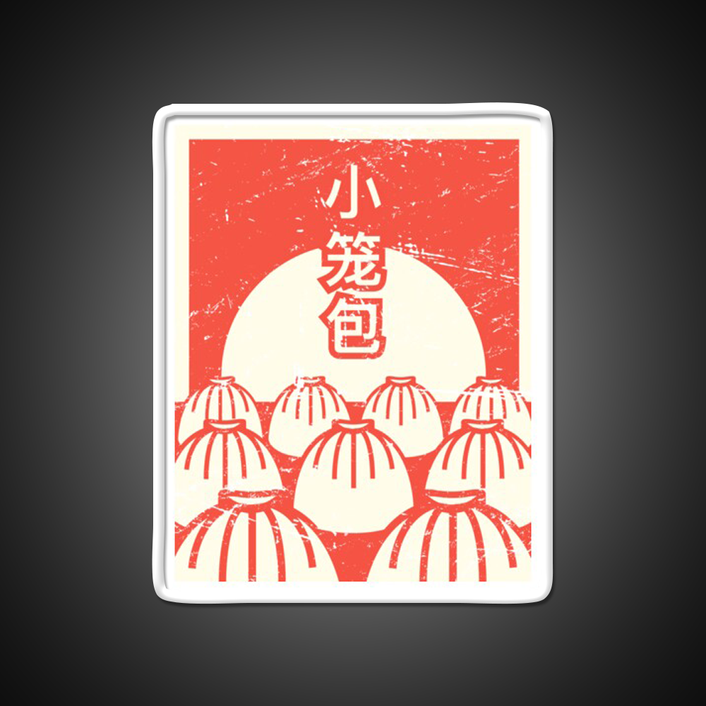 Funny Xiaolongbao Chinese Food Dumpling Led Neon Sign Chinese Food Rgb Color