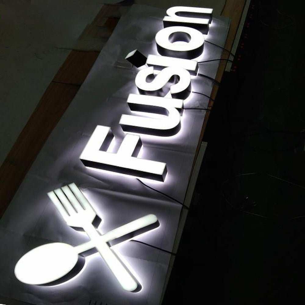 Fusion 3D Front And Back Lit Letters Metal Led Sign - Shineneon