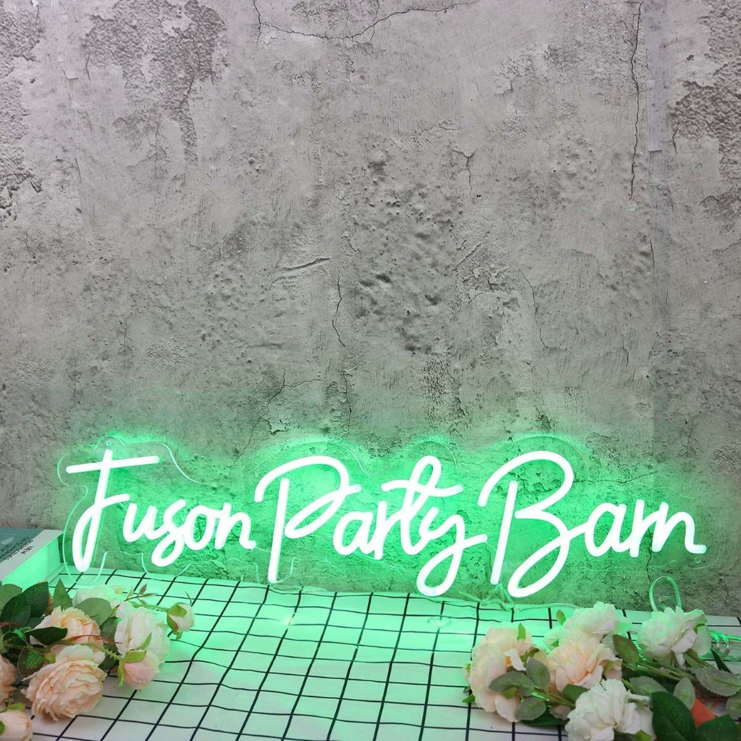 Fuson Party Barn Green Led Neon Sign - Shineneon