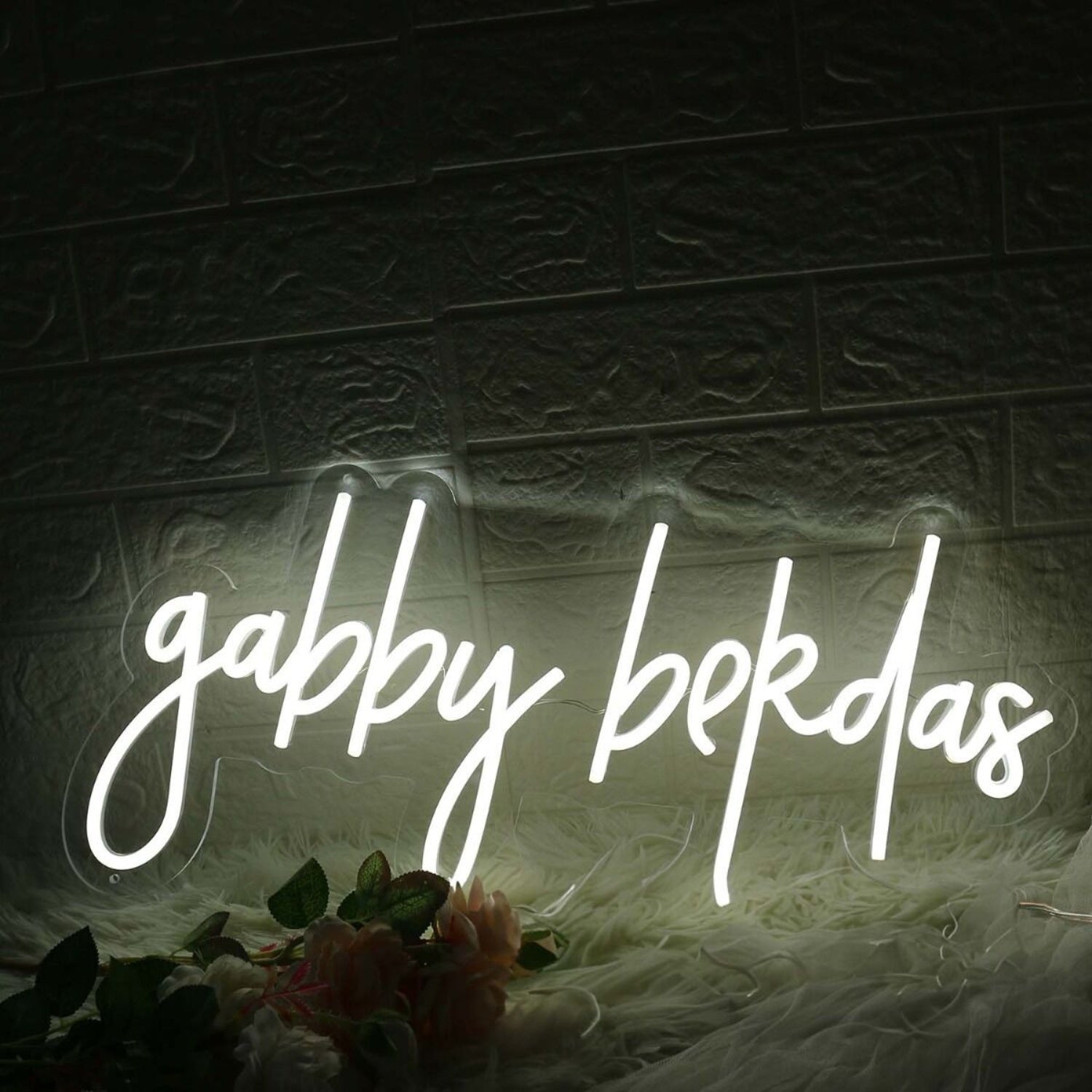 Gabby Bekdas White Led Neon Sign Wall Art | Shineneon